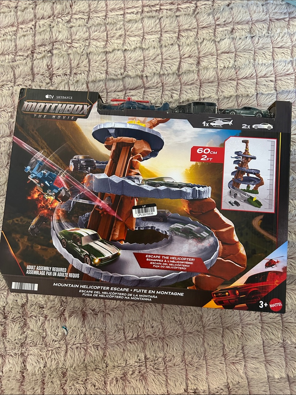 Matchbox The Movie Mountain Helicopter
Escape Playset & Cars. New